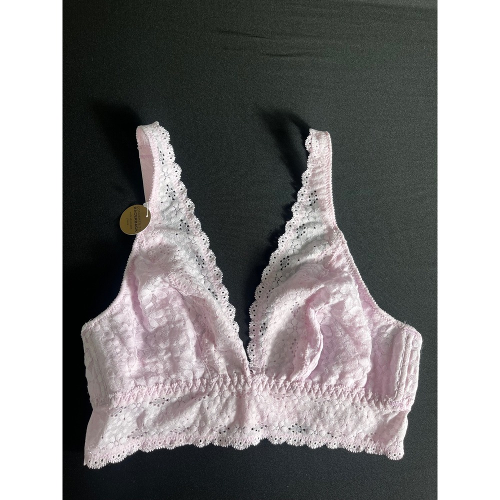 Wacoal 811205 Pink Lace Wireless Bralette Bra Size 36 Racerback J-Hook